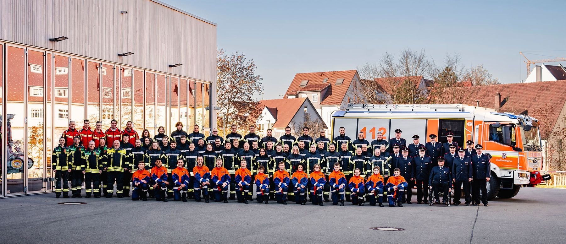 Mannschaftsfoto der Freiwilligen Feuerwehr Weingarten