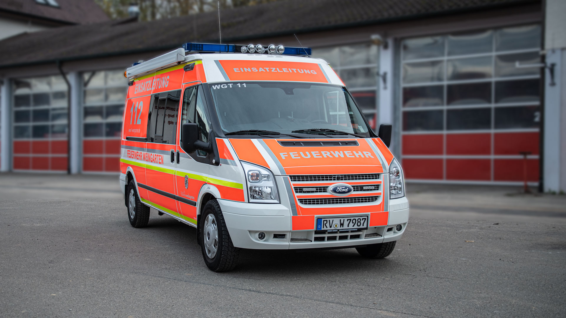 Einsatzleitwagen 1 der Feuerwehr Weingarten.