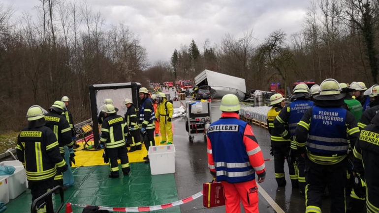 Verkehrsunfall mit Gefahrgut