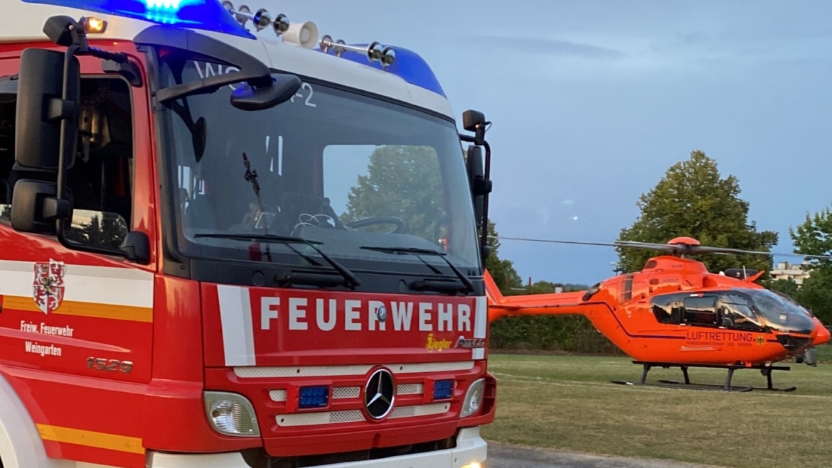 Brandschutz für Rettungshubschrauber Landeplatz